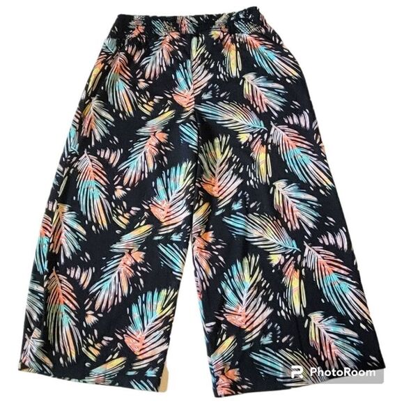 Mudd Girls Smocked Gaucho Pants with Palm Pattern Size 12 - Picture 2 of 5